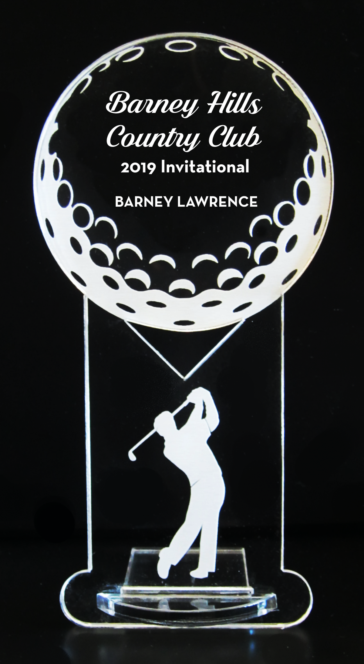 VALUE LINE Golf Ball with Golfer Acrylic Trophy Award