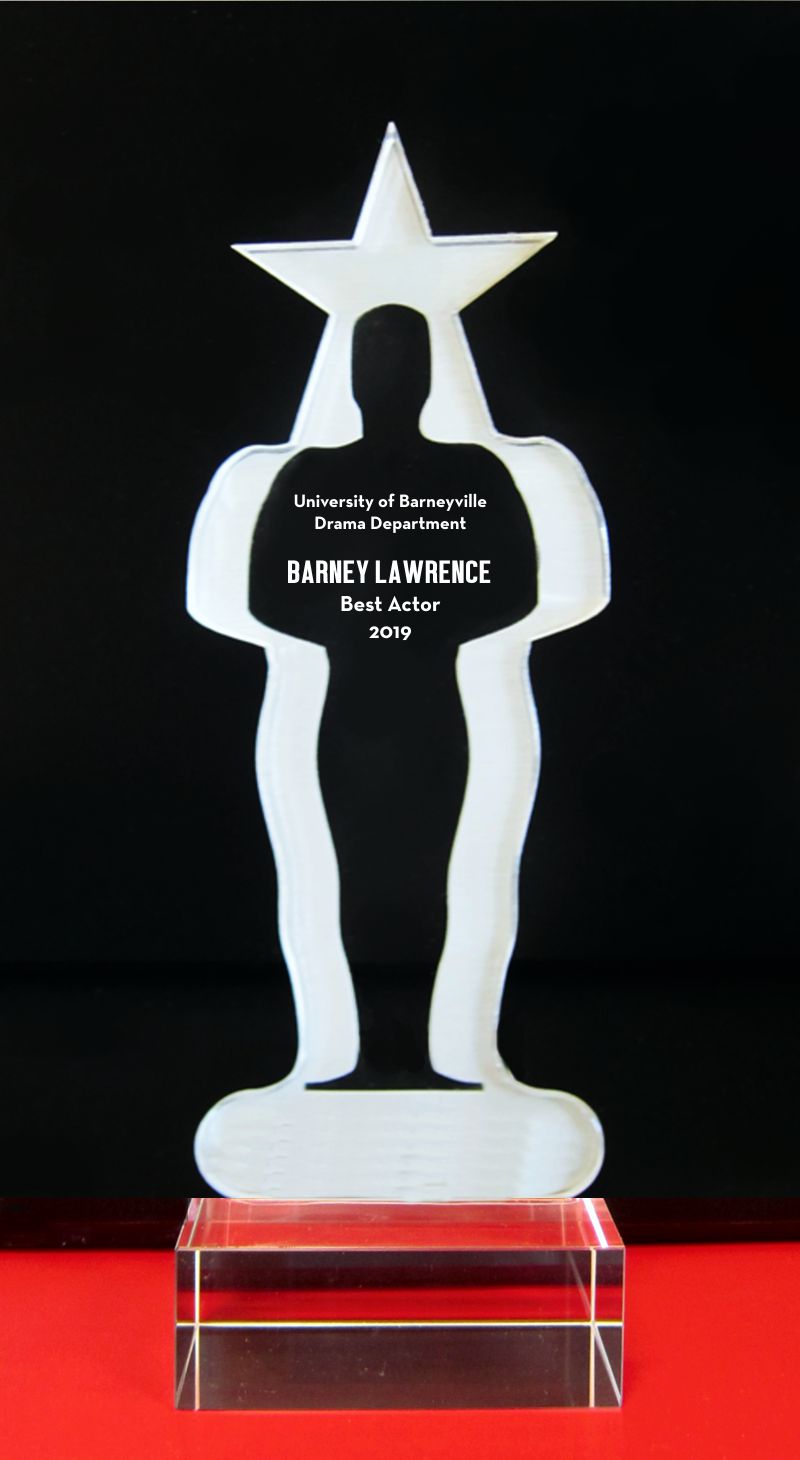 Acrylic Movie Star Man Trophy Award