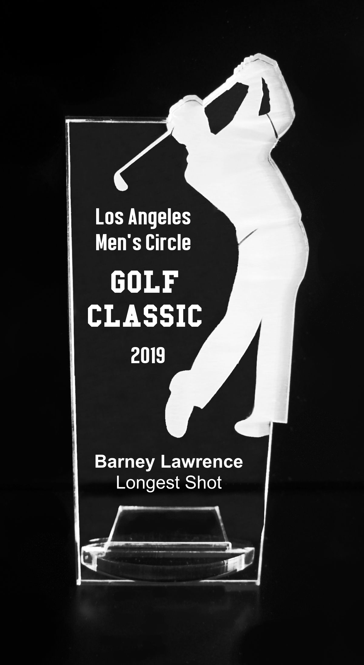 VALUE LINE Golf Man Acrylic Trophy Award