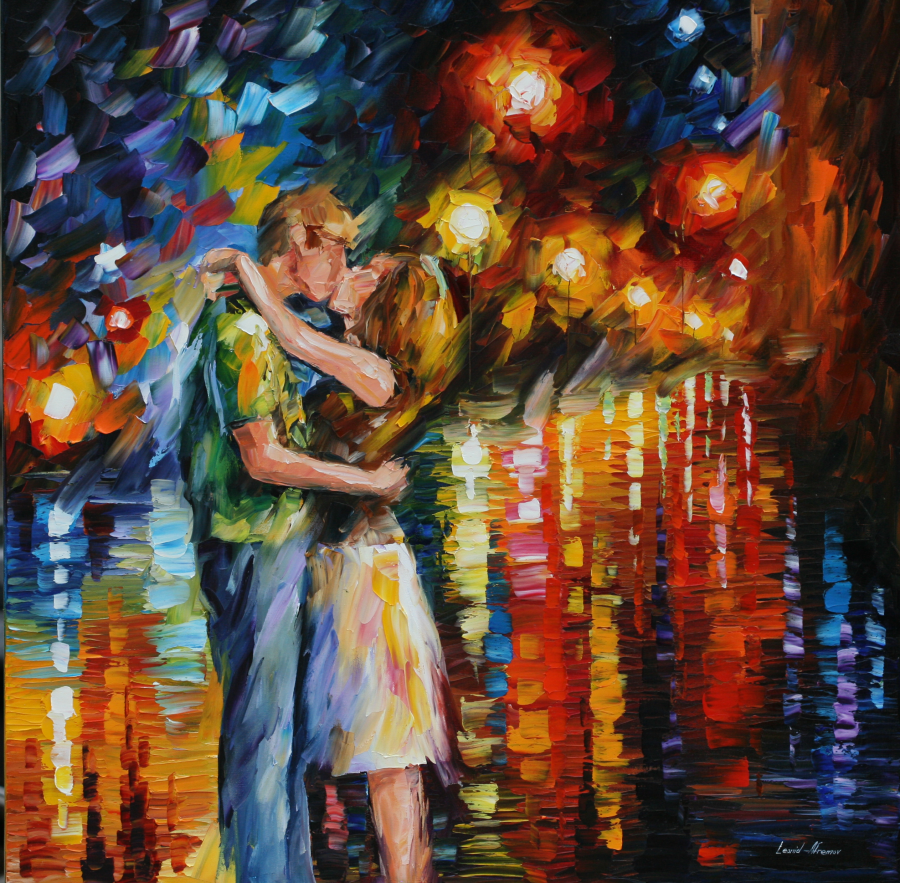 Fireworks Kiss by Leonid Afremov