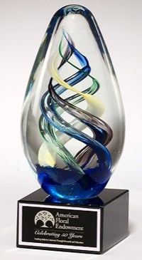 Multi-Color Crystal Egg Trophy Award
