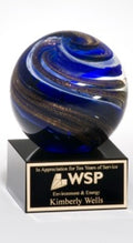 Blue Marble Earth Environmental Crystal Globe Trophy Award