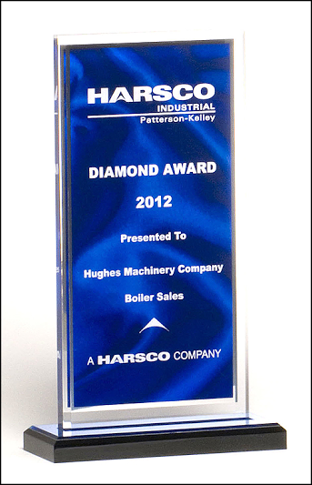Color Acrylic Engraved Trophy with Silk Graphic