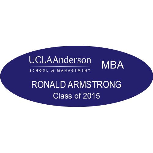 Acrylic Oval Full-Color Name Badges - 1.5" x 3.75