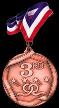 3rd Place Bronze Sports Medal with Neck Ribbon