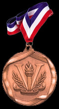 Victory Bronze Sports Medal with Neck Ribbon