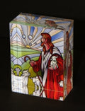 Stained Glass Jesus - Solid Crystal Block Trophy Award
