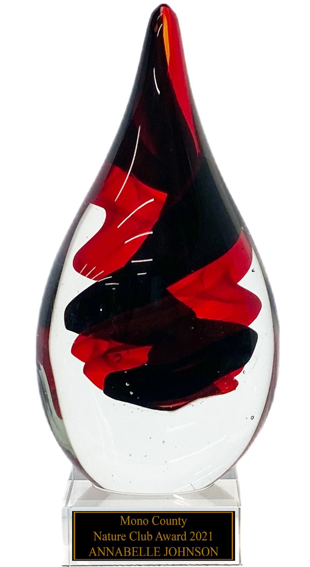 Red & Black Billowing Fabric Trophy Award