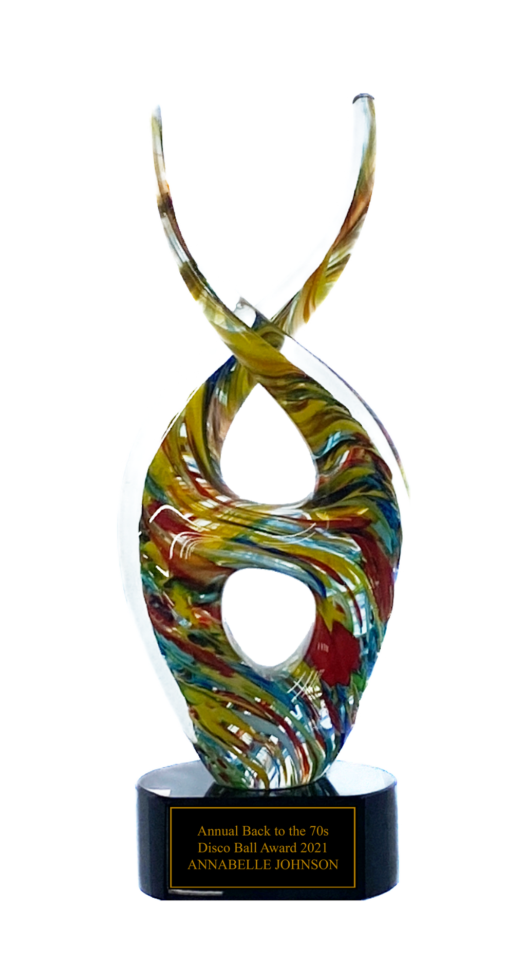 Double Twist Color Crystal Trophy Award