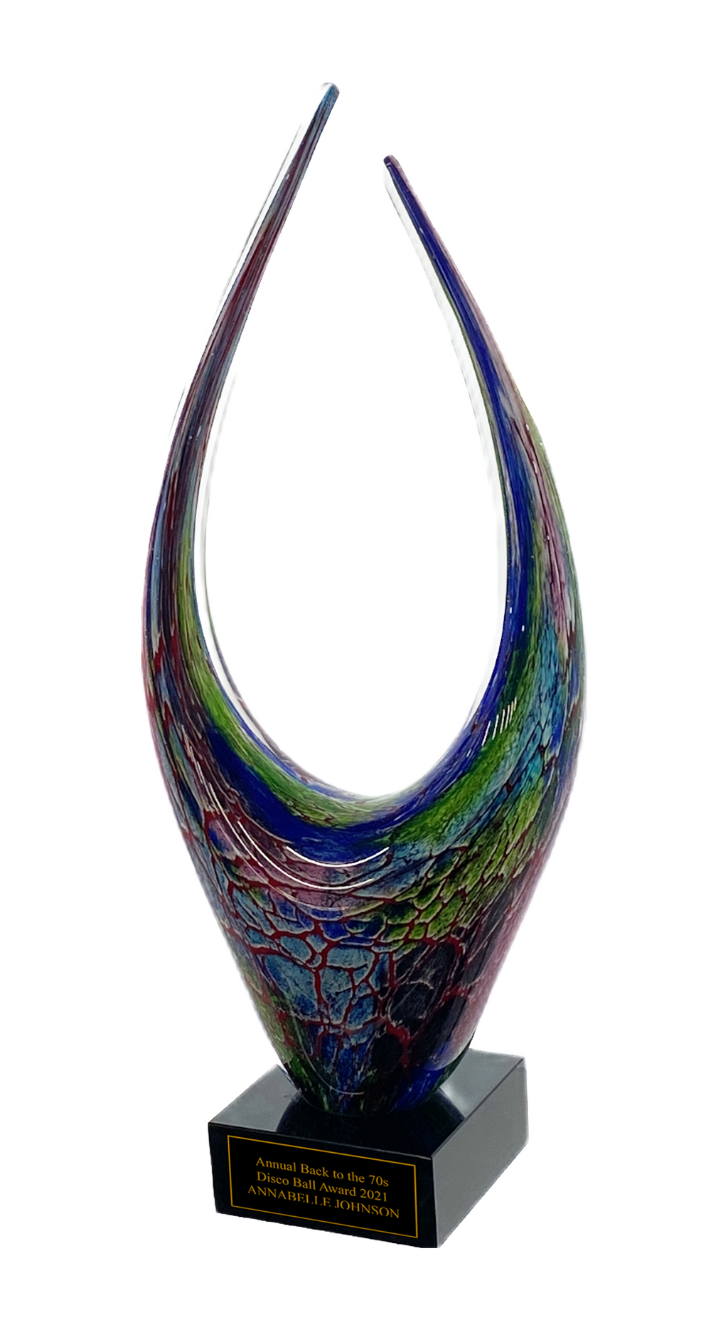 Dual Rising Color Crystal Trophy Award