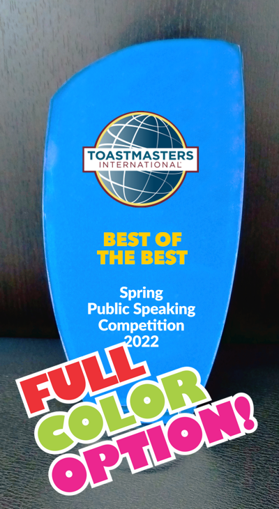 Tear Drop Acrylic Trophy Award (THREE SIZES)