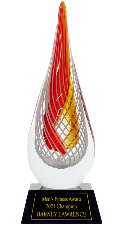 Red Alert Art Glass Flame Award