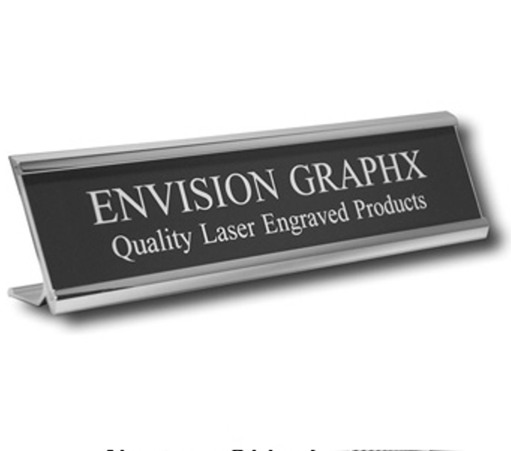 Aluminum Desk Name Plate Easel Holder