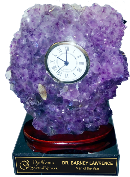 Purple Amethyst Geode Clock Award