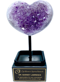 Purple Amethyst Heart Geode Trophy Award - Large
