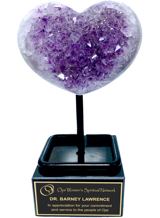 Purple Amethyst Heart Geode Trophy Award - Large