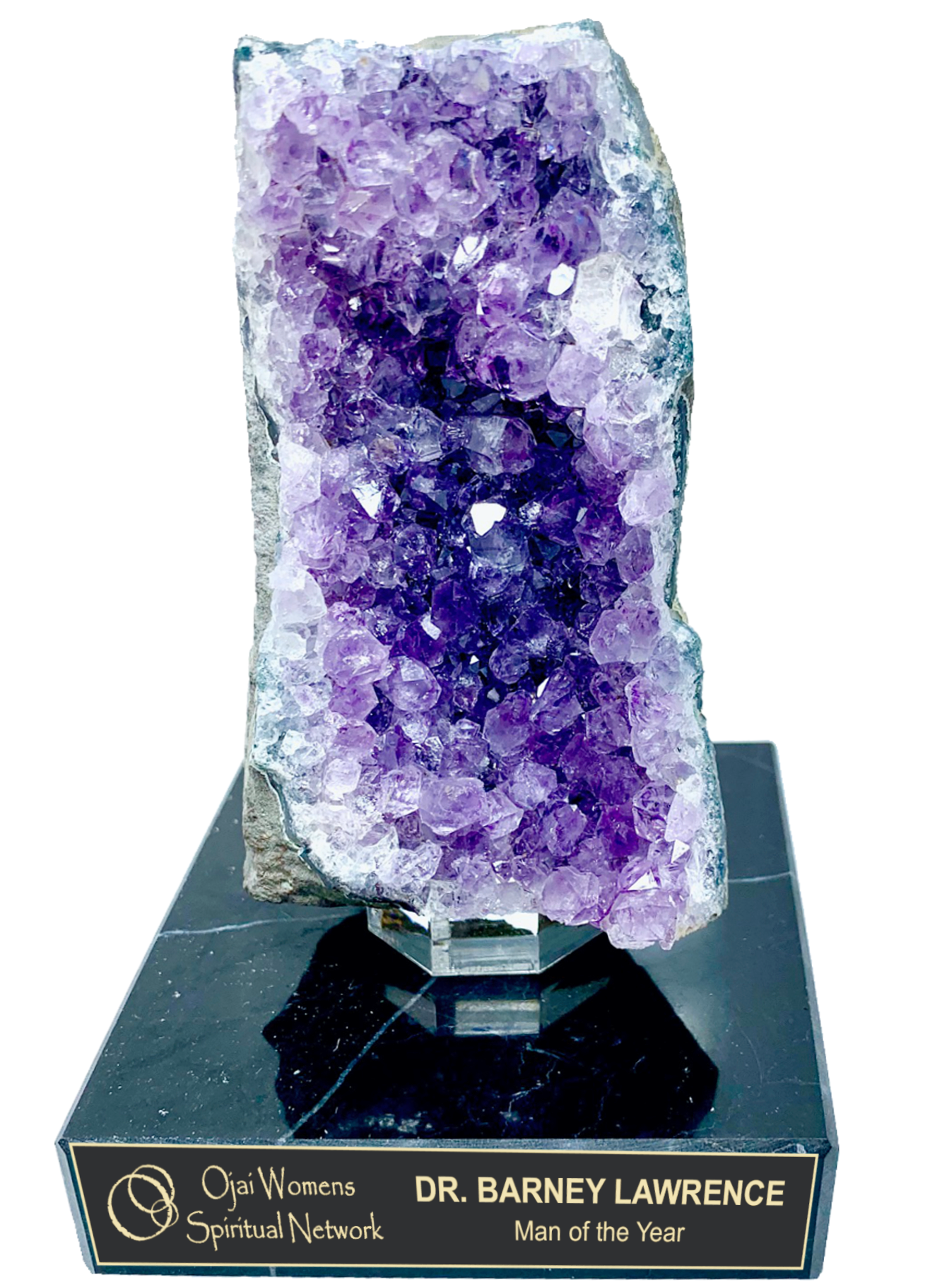 Purple Amethyst Geode Trophy Award - Small