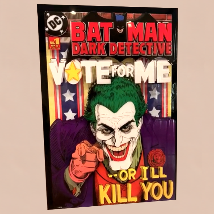 Batman "Vote for Me" Joker 3D Acrylic Laser Cut Poster