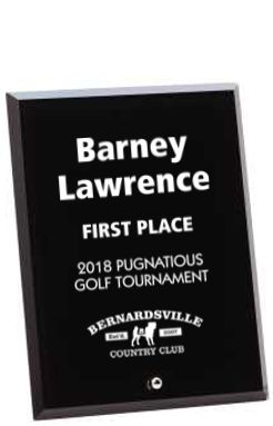 Black Glass Beveled Trophy Award