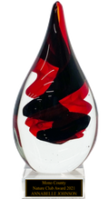 Color Crystal Red & Black Helix Trophy Award
