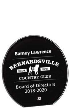 Black Glass Circle Trophy Award