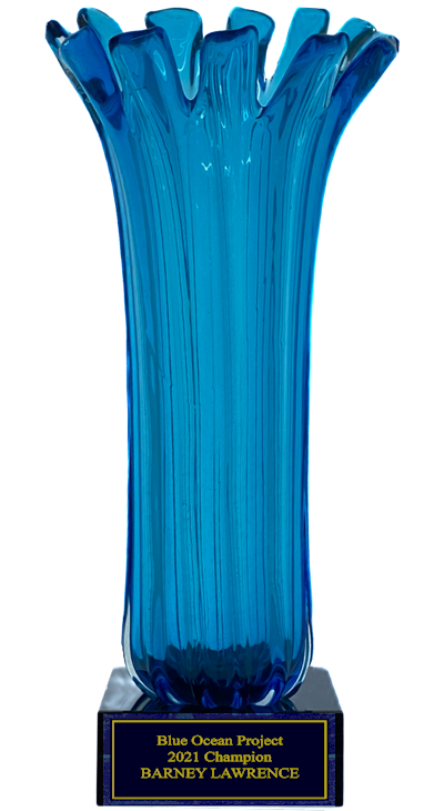 Blue Sea Crystal Vase