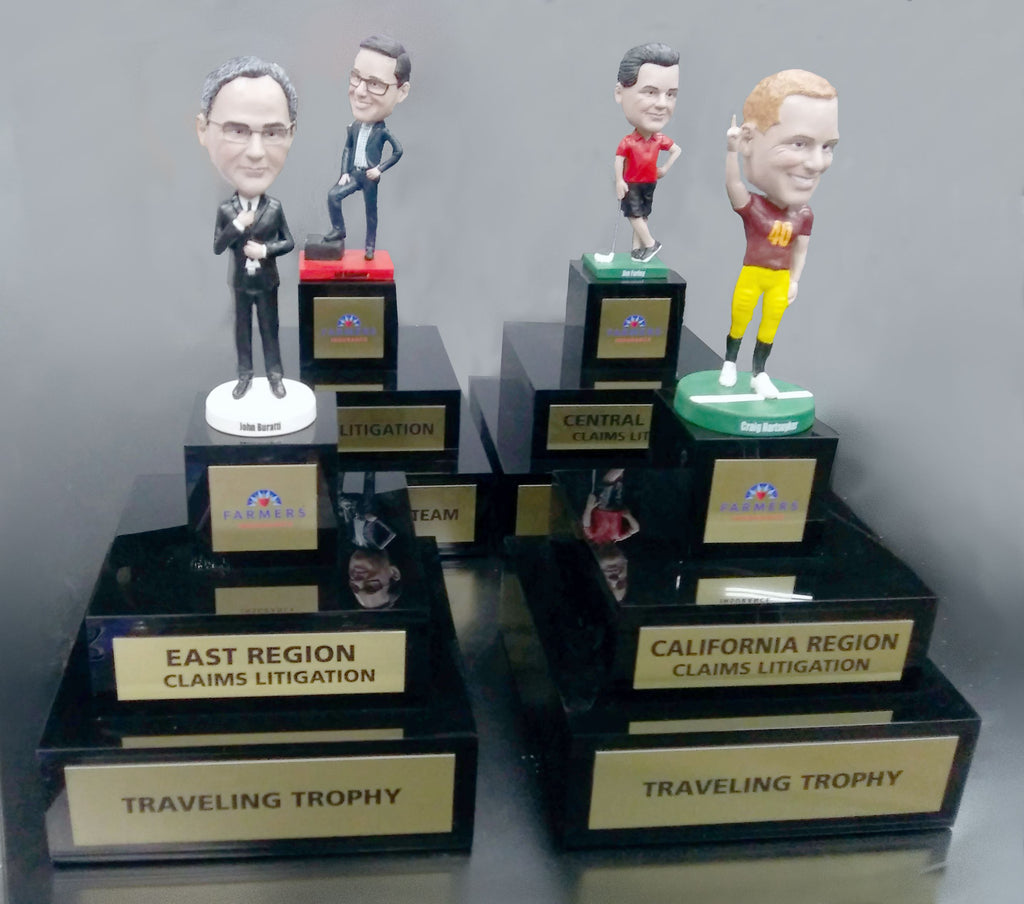 Custom Bobbleheads with Trophy Bases