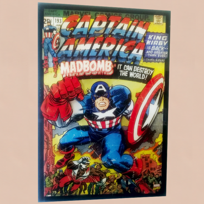 Captain America Madbomb 3D Acrylic Laser Cut Poster