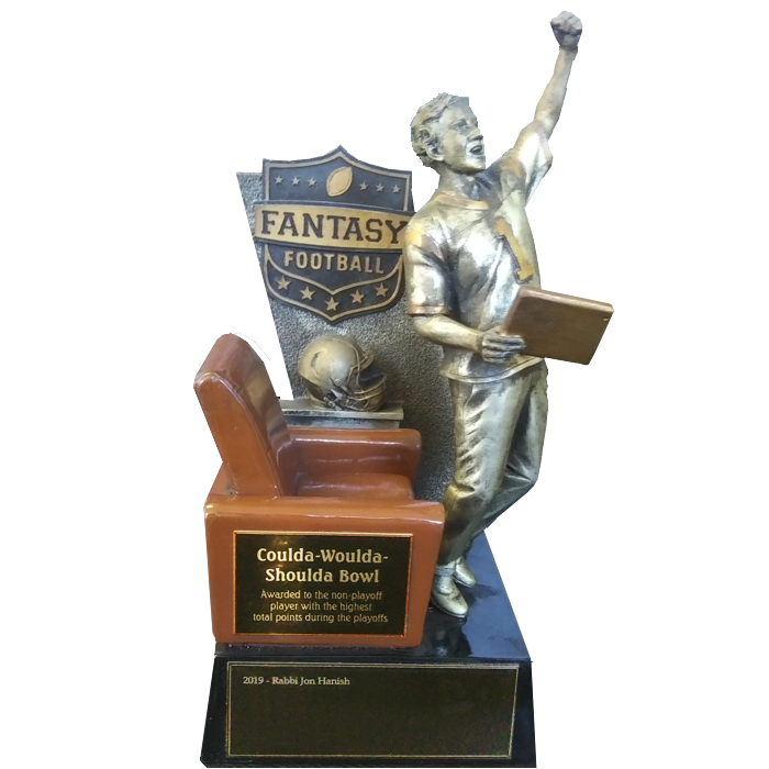 Bronze Fantasy Football Armchair Player Trophy Award - 13"