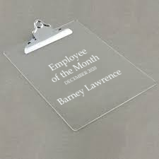 Clear Acrylic Personalized Engraved Clipboard