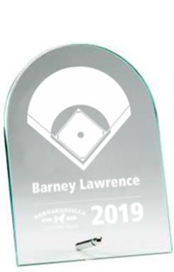 Clear Dome Glass Trophy Award