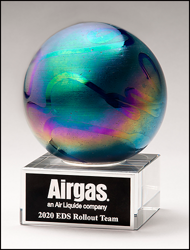 Color Crystal Metallic Ball Trophy Award