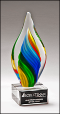 Color Crystal Rainbow Swirl Trophy Award