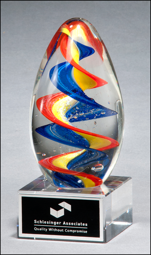 Color Crystal Ribbon Slide Trophy Award