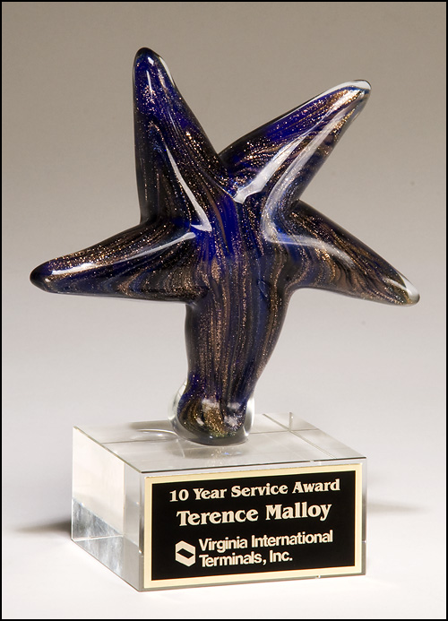 Color Crystal Star Trophy Award