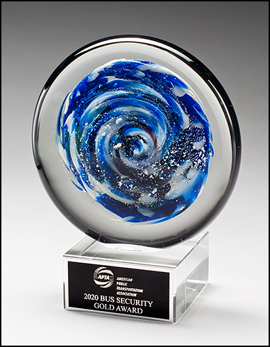 Color Crystal Starview Disc Trophy Award