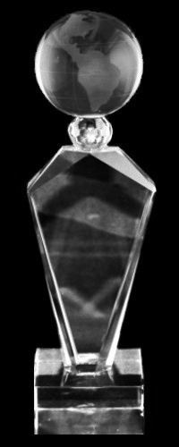 Deco Globe Crystal Trophy Award 