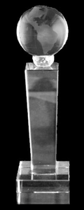 Tower Globe Crystal Trophy Award