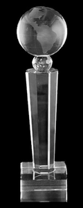 Tuscany Globe Crystal Trophy Award