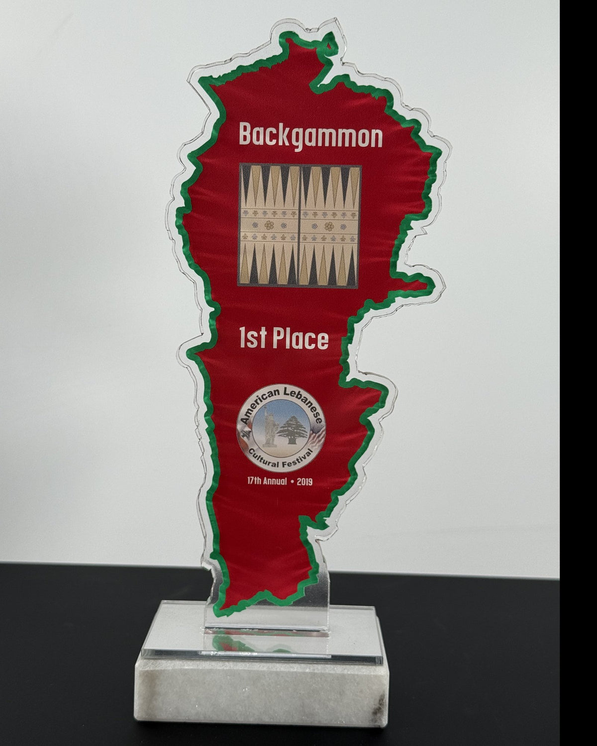 Backgammon First Place Trophy