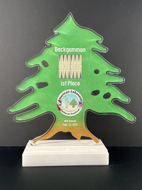 Cedar Tree Backgammon Trophy