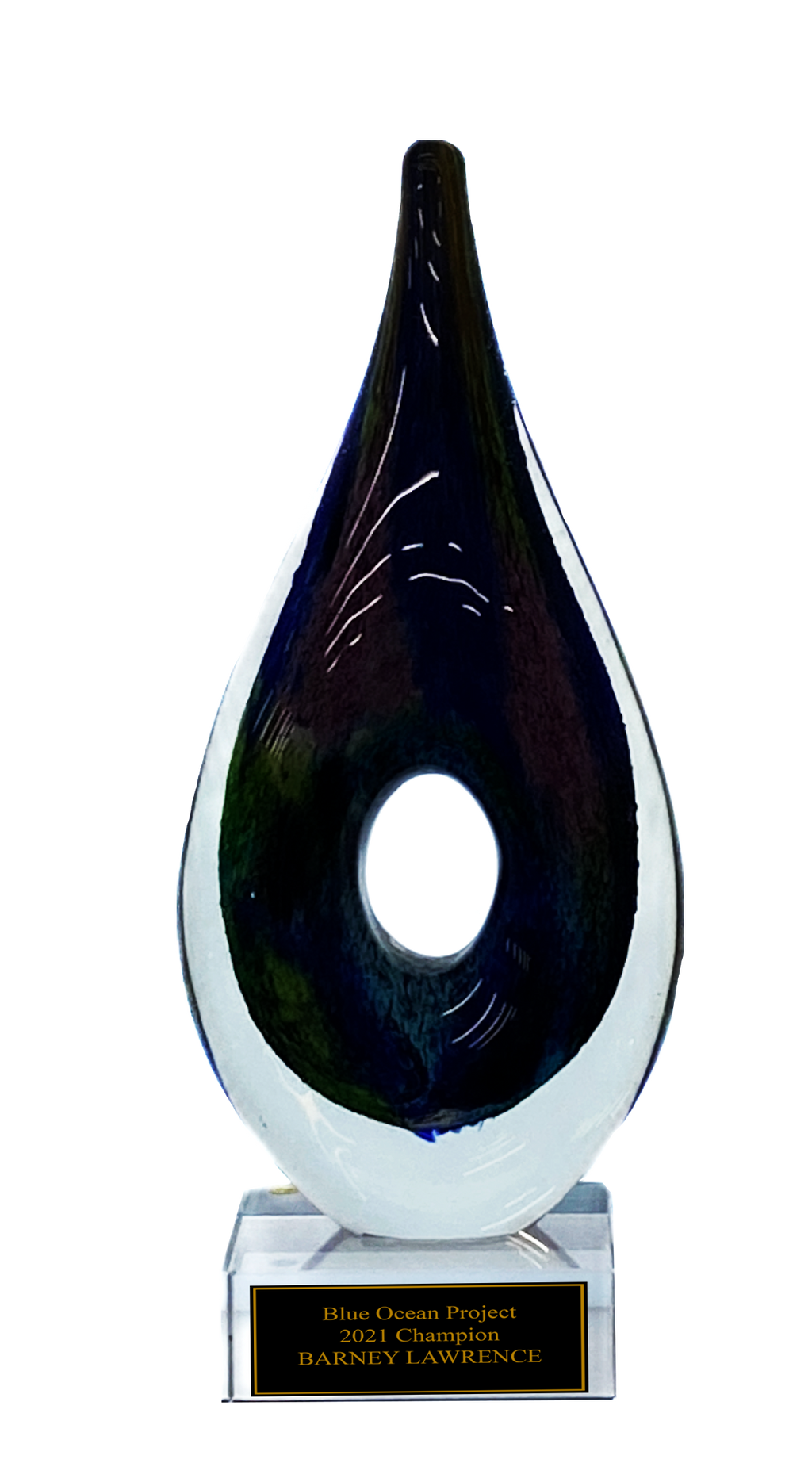 Color Crystal Clear Drop Trophy Award