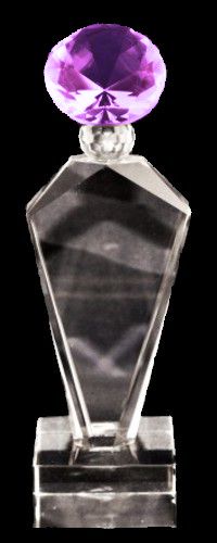 Deco Diamond Crystal Trophy Award