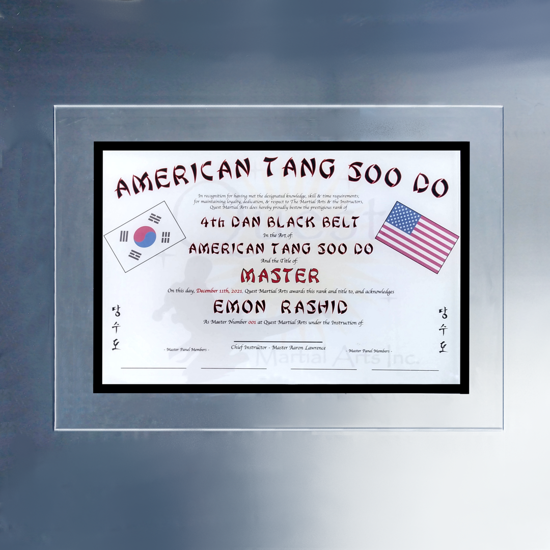 Custom Acrylic Certificate and Art Framing