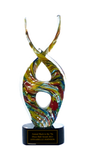 Dual Rising Color Crystal Trophy Award