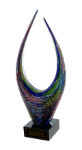 Dual Rising Color Crystal Trophy Award