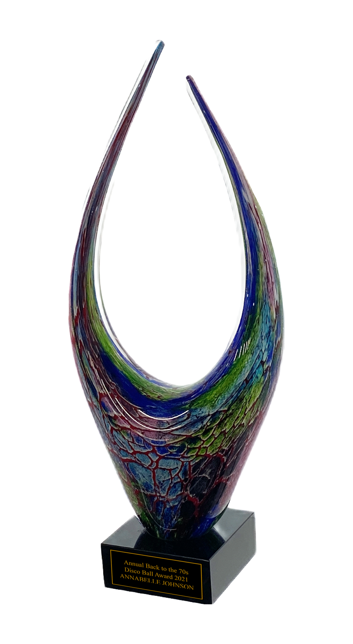 Dual Rising Color Crystal Trophy Award