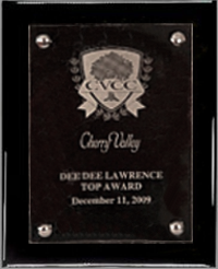 Polished Ebony Finish Plaque - Floating Engraved Acrylic Plate