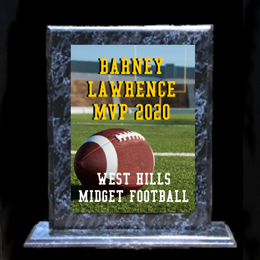 Marble-Finish Stand-Up Plaque - Large Full-Color Graphic