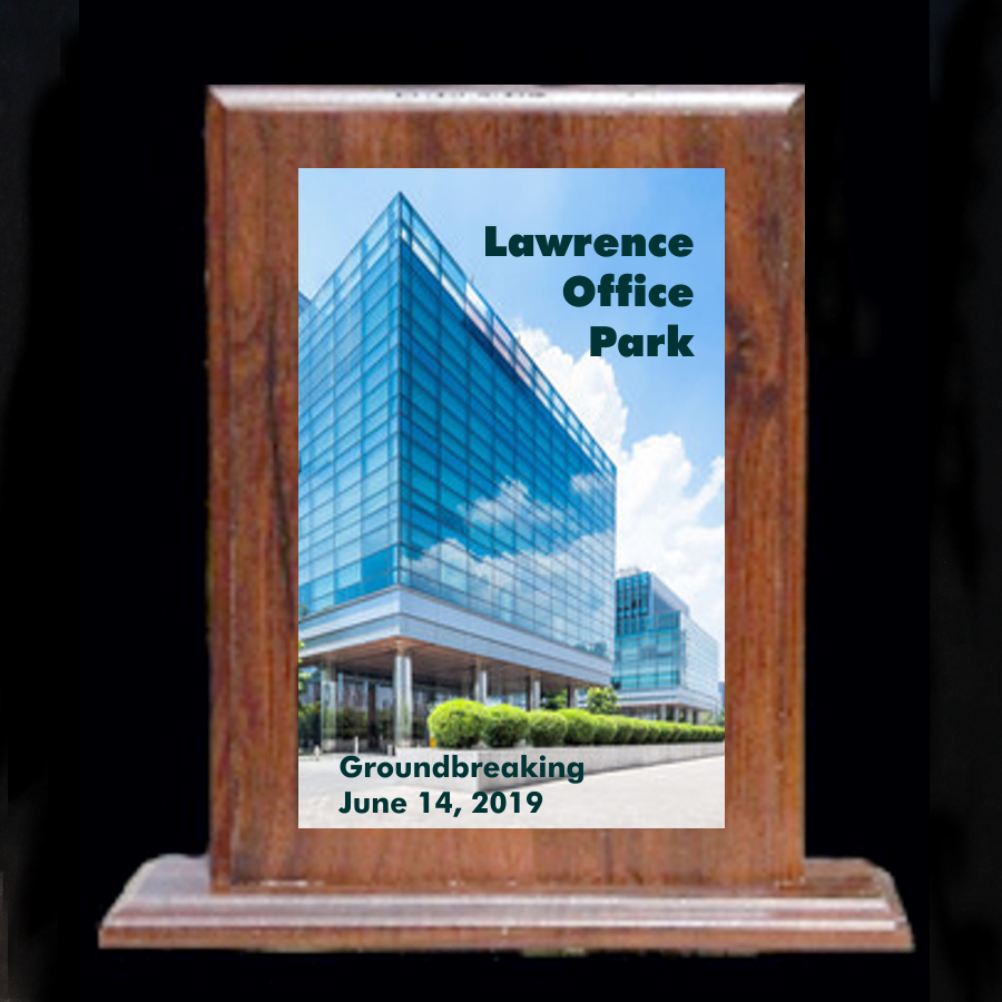 Walnut Stand-Up Plaque - Large Full-Color Graphic